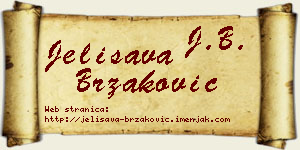Jelisava Brzaković vizit kartica
